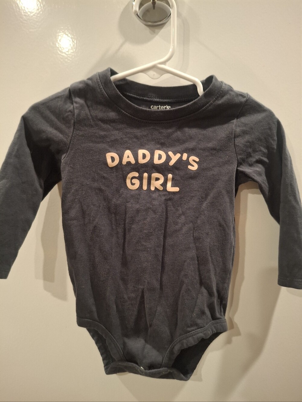 Carter's Navy Long-Sleeve "Daddy's Girl" One-Piece
